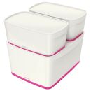 LEITZ MyBox Aufbewahrungsbox 5,0 l perlweiß/pink 31,8 x 19,1 x 12,8 cm, 1 St.