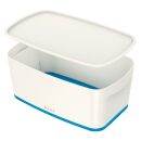 LEITZ MyBox Aufbewahrungsbox 5,0 l perlweiß/blau...
