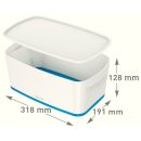 LEITZ MyBox Aufbewahrungsbox 5,0 l perlweiß/blau...