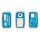 LEITZ MyBox Aufbewahrungsbox 5,0 l perlweiß/blau 31,8 x 19,1 x 12,8 cm, 1 St.