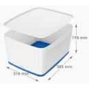 LEITZ MyBox Aufbewahrungsbox 18,0 l perlweiß/blau...