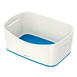 LEITZ MyBox Aufbewahrungsbox 3,0 l perlweiß/blau 24,6 x 16,0 x 9,8 cm, 1 St.