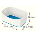 LEITZ MyBox Aufbewahrungsbox 3,0 l perlweiß/blau...