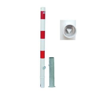Absperrpfosten Stahlrohr Ø 76 x 2,6 mm herausnehmbar mit Dreikantverschluss