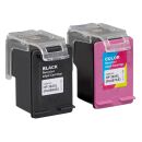 KMP H168V schwarz, color Druckerpatronen kompatibel zu HP 302XL (F6U68AE/F6U67AE), 2er-Set