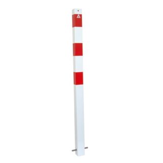 Absperrpfosten aus Vierkant-Stahlrohr 70x70 mm, zum Einbetonieren, ohne Lackierung, ohne Ösen