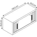 CP Omnispace Aufsatz-Rollladenschrank silber keine Fachböden 100,0 x 42,0 x 45,0 cm