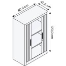 CP Omnispace Rollladenschrank lichtgrau 2 Fachböden 80,0 x 42,0 x 123,0 cm