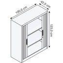CP Omnispace Rollladenschrank lichtgrau 2 Fachböden 100,0 x 42,0 x 123,0 cm