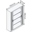 CP Omnispace Rollladenschrank verkehrsweiß 3...