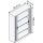 CP Omnispace Rollladenschrank silber 3 Fachböden 120,0 x 42,0 x 166,0 cm