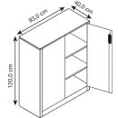 CP Stahlschrank 8520-000 S10092 lichtgrau, enzianblau 2...