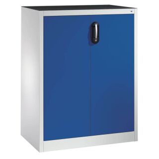 CP Stahlschrank 8521-000 S10139 lichtgrau, enzianblau 2 Fachböden 93,0 x 50,0 x 120,0 cm, aufgebaut, 1 St.