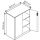 CP Stahlschrank 8521-000 S10139 lichtgrau, enzianblau 2 Fachböden 93,0 x 50,0 x 120,0 cm, aufgebaut, 1 St.