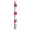 Absperrpfosten aus Vierkant-Stahlrohr 70x70 mm, umlegbar mit Hebe- Kippmechanik ohne Lackierung