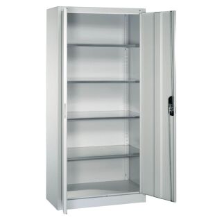 CP Stahlschrank 08920-00 S10094 lichtgrau 4 Fachböden 93,0 x 40,0 x 195,0 cm, aufgebaut, 1 St.