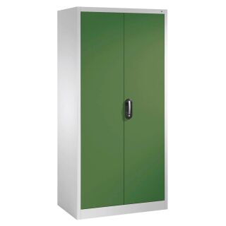 CP Stahlschrank 8922-00 S10553 lichtgrau, rededagrün 4 Fachböden 93,0 x 60,0 x 195,0 cm, aufgebaut, 1 St.