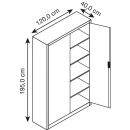 CP Stahlschrank 08930-00 S10014 lichtgrau 4...