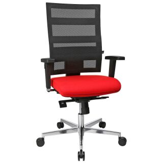 Topstar Bürostuhl Sitness X-Pander Plus, SI959WGT310 Stoff rot, Gestell alu