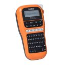 brother P-touch E110 Beschriftungsgerät schwarz, orange