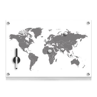 Zeller Glas-Magnettafel 60,0 x 40,0 cm Weltkarte