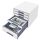 LEITZ Schubladenbox WOW Cube  perlweiß/grau 52142001, DIN A4 mit 5 Schubladen, 1 St.