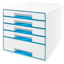 LEITZ Schubladenbox WOW Cube  perlweiß/blau...