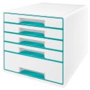 LEITZ Schubladenbox WOW Cube  perlweiß/eisblau...