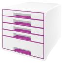 LEITZ Schubladenbox WOW Cube  perlweiß/violett...