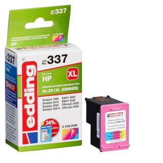 edding EDD-337 color Druckerpatrone kompatibel zu HP 301XL (CH564EE)