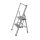 WENKO Klapptritt silber 2 Stufen, H: 94,0 cm