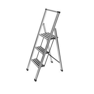 WENKO Klapptritt silber 3 Stufen, H: 119,0 cm