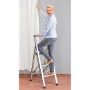 WENKO Klapptritt silber 3 Stufen, H: 119,0 cm