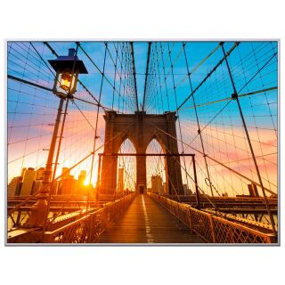 PAPERFLOW Wandbild Brooklyn Bridge, Aluminium, Kunstglas