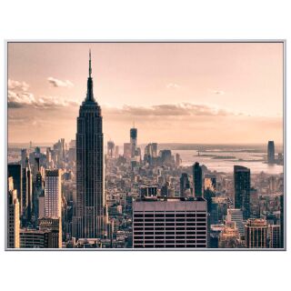 PAPERFLOW Wandbild New York, Aluminium, Kunstglas
