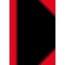 Bantex Notizbuch Chinakladde DIN A4 liniert, schwarz/rot...
