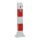 Absperrpfosten aus Vierkant-Stahlrohr 70x70 mm, 500 mm Höhe, umlegbar mit Profilzylinderschloss,  Pulverbeschichtet, mit Leuchtstreifen