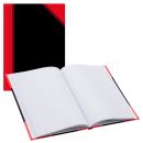 Bantex Notizbuch Chinakladde DIN A5 kariert, schwarz/rot...