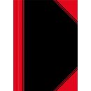 Bantex Notizbuch Chinakladde DIN A6 liniert, schwarz/rot...