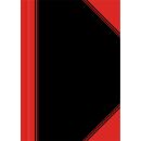 Bantex Notizbuch Chinakladde DIN A6 blanko, schwarz/rot Hardcover 192 Seiten, 1 St.