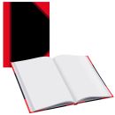 Bantex Notizbuch Chinakladde DIN A6 blanko, schwarz/rot Hardcover 192 Seiten