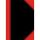 Bantex Notizbuch Chinakladde DIN A6 blanko, schwarz/rot Hardcover 192 Seiten, 1 St.