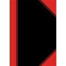 Bantex Notizbuch Chinakladde DIN A5 blanko, schwarz/rot Hardcover 192 Seiten, 1 St.