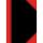 Bantex Notizbuch Chinakladde DIN A5 blanko, schwarz/rot Hardcover 192 Seiten, 1 St.