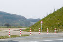 Absperrpfosten aus Vierkant-Stahlrohr 100x100 mm, 950 mm...