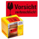 200 AVERY Zweckform Warnetiketten 7211 rot »Vorsicht zerbrechlich!« 100,0 x 50,0 mm