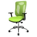 Topstar Bürostuhl Sitness Net Pro 100, NN39T T35 Stoff grün, Gestell alu