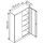 Gürkan Stahlschrank 109720 weiß 4 Fachböden 120,0 x 42,0 x 195,0 cm, aufgebaut, 1 St.