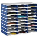styro Sortierstation Styrodoc grau/blau mit 27 Fächern