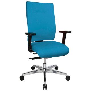 Topstar Bürostuhl Sitness 70, PS79BH W58 Stoff blau, Gestell alu